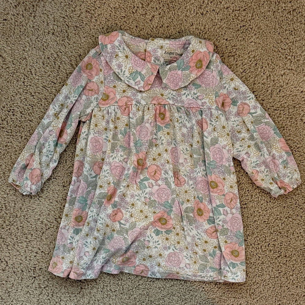 6-12 Month Angel Dear Pastel Floral Kids Blouse. Gently used.